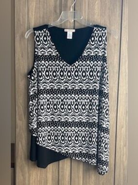 DB Established 1962 Black & White Print Top | 2X